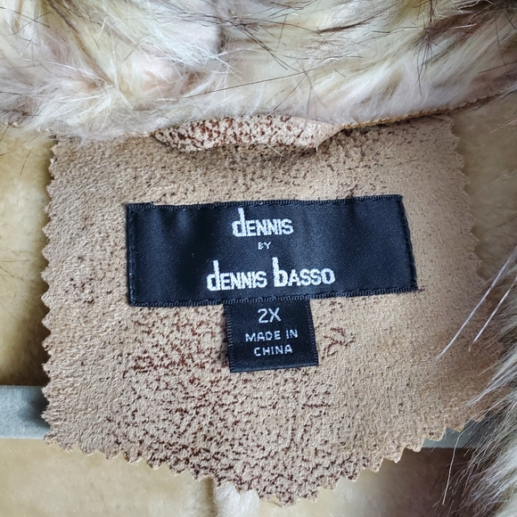 NWOT Dennis Basso Faux Fur/ Suede Vest - Picture 3 of 9